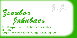 zsombor jakubacs business card